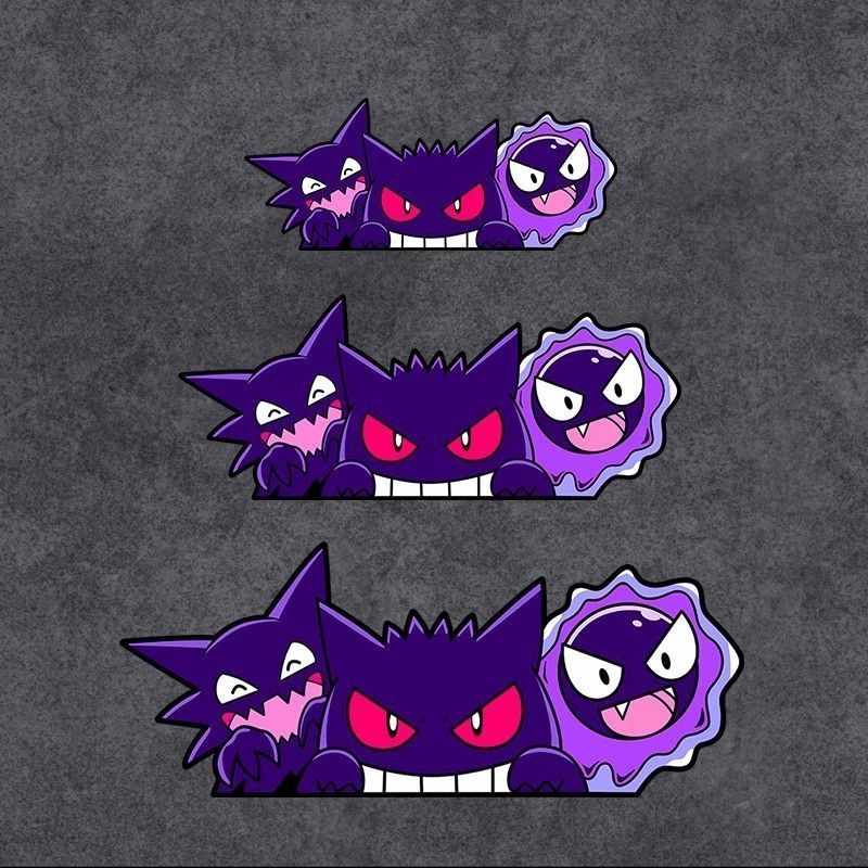 Memo Pad Sticky - Urocze naklejki anime z Pokemonem Gengar