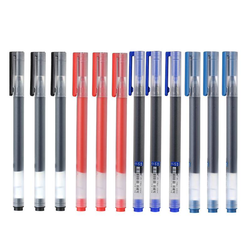 Stationery Supplies Business - 12/6Pc/Lot Długopis Żelowy 0.5MM Atrament Super