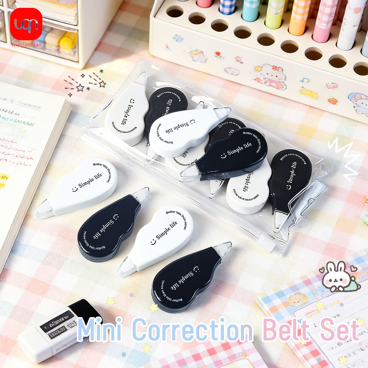 Office Supply Office Stationery Items - WQN - Czarno-biała mini taśma korekcyjna,