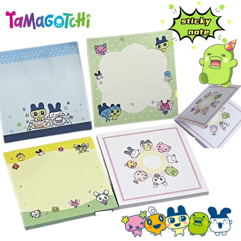 Memo Pad Sticky - 4 szt. Tamagotchi Mametchi Memetchi Kreskówkowe