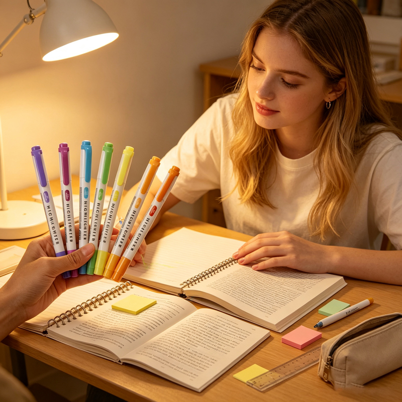 5 Kolorów Dwustronne Zakreślac – Highlighter Set Pastel recenzja i cena