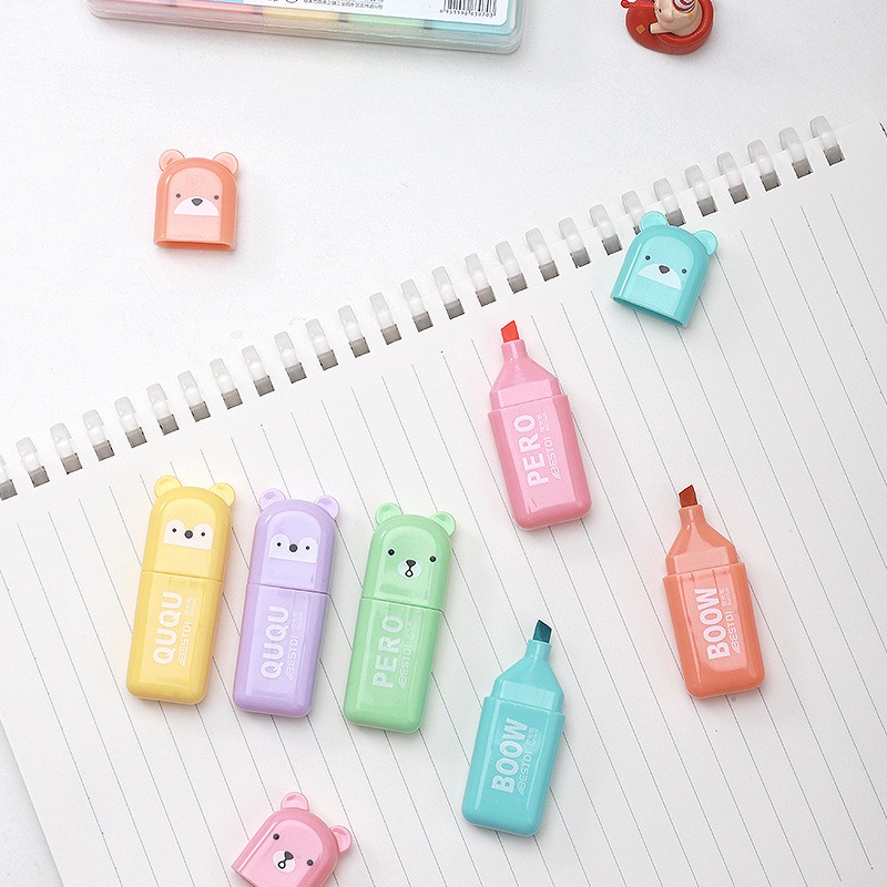 4/6/12 szt. Kawaii Zakreślacze – Highlighter Set Pastel recenzja i cena