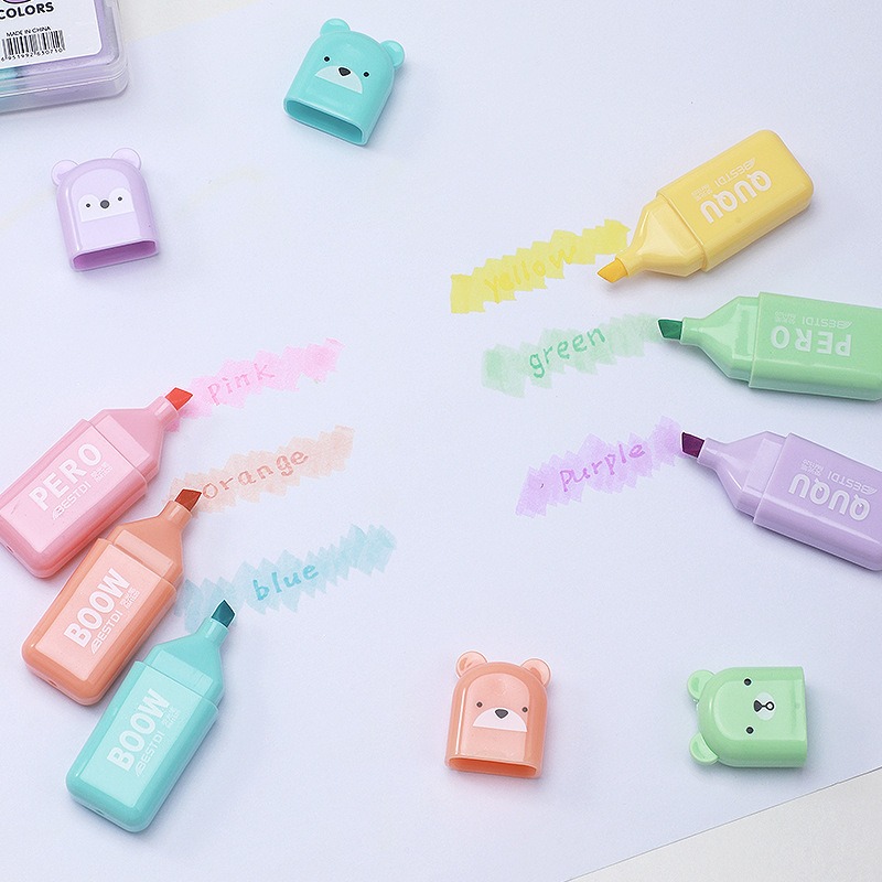 4/6/12 szt. Kawaii Zakreślacze – Highlighter Set Pastel recenzja i cena