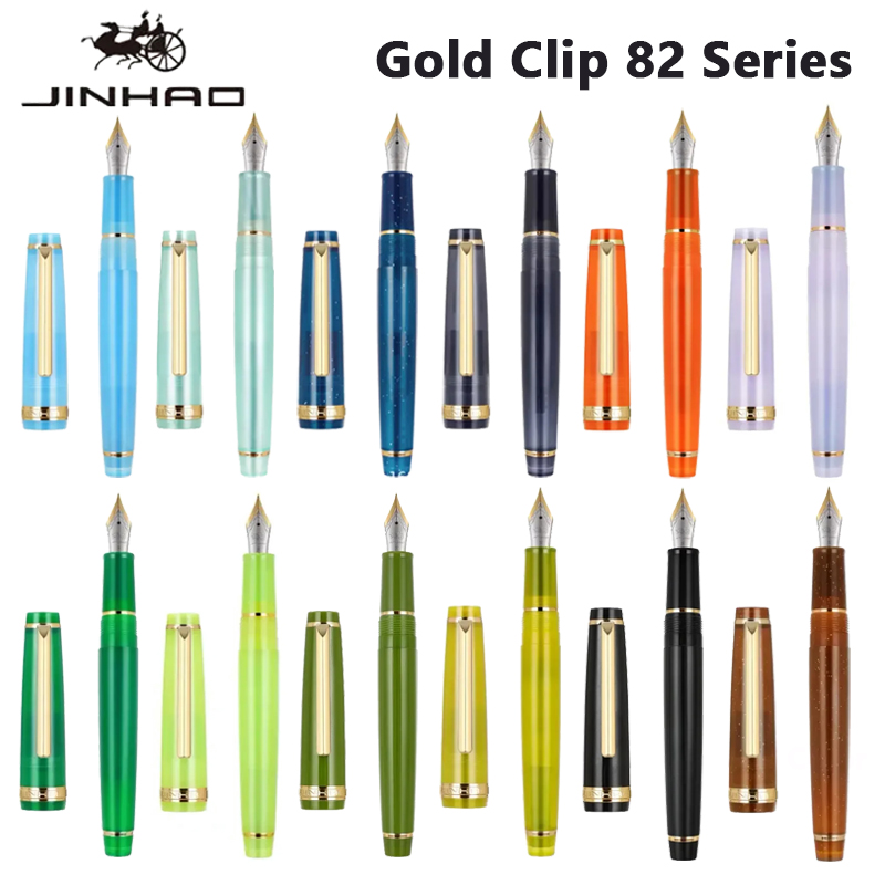 Jinhao 82 pióro wieczne złoty  – Stationery Supplies Business recenzja i cena