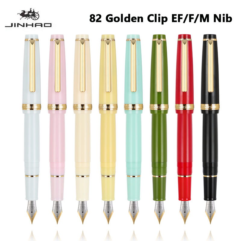 Jinhao 82 pióro wieczne złoty  – Stationery Supplies Business recenzja i cena